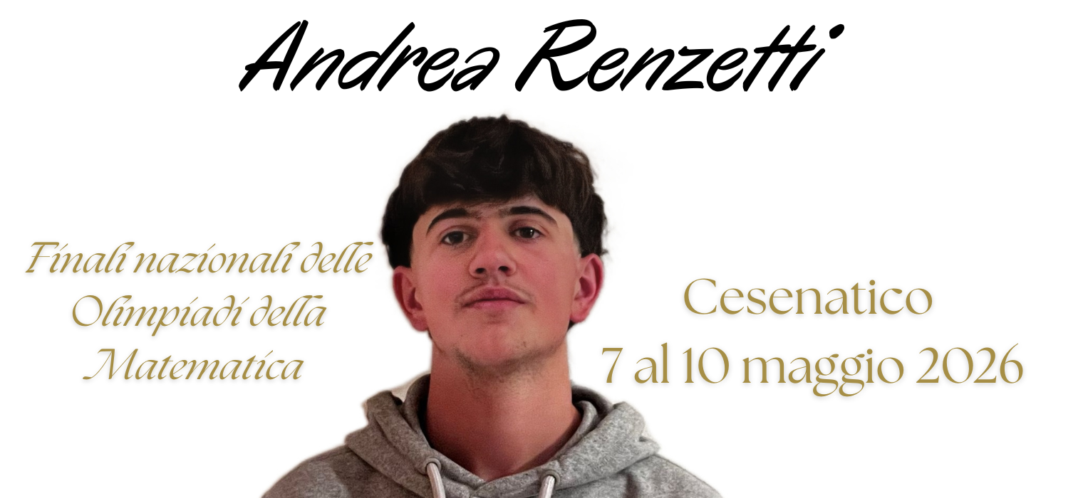 Polo Aldi, Andrea Renzetti partecipa alle fasi nazionali delle Olimpiadi della Matematica